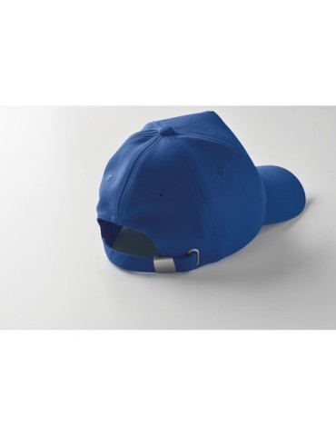 Casquette Éco-responsable à 5 pans RPET Personnalisée | SENGA Matières : PET recyclé Couleurs : bleu royal marquage laser ultra 