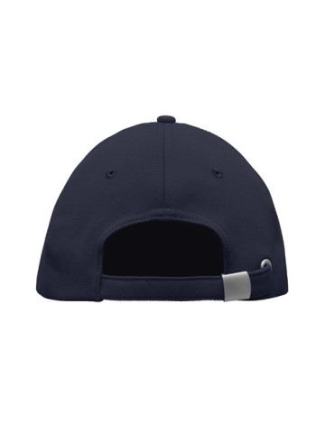 Casquette Éco-responsable à 5 pans RPET Personnalisée | SENGA Matières : PET recyclé Couleurs : bleu objet publicitaire robuste