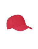 Casquette Éco-responsable à 5 pans RPET Personnalisée | SENGA Matières : PET recyclé Couleurs : rouge personnalisable avec votre
