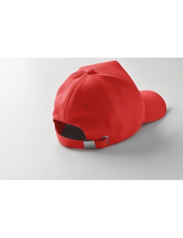 Casquette Éco-responsable à 5 pans RPET Personnalisée | SENGA Matières : PET recyclé Couleurs : rouge cadeau entreprise pas cher