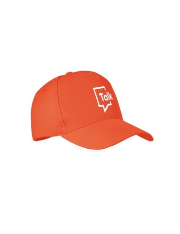Casquette Éco-responsable à 5 pans RPET Personnalisée | SENGA Matières : PET recyclé Couleurs : orange personnalisation sur mesu