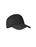 Casquette Éco-responsable à 5 pans RPET Personnalisée | SENGA Matières : PET recyclé Couleurs : noir impression haute définition