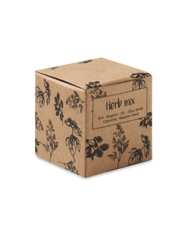 Kit de culture personnalisé d'herbes aromatiques pas cher - BOMBI III Matières : papier Couleurs : beige impression haute défini