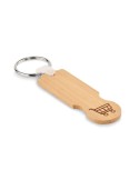 Porte-clés jeton en bambou personnalisable COMPRAS Matières : bambou Couleurs : bois