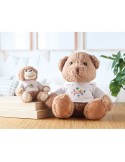 Peluche Singe Unique Cadeau Publicitaire - LENNY Matières : PET Couleurs : blanc goodies publicitaire événementiel
