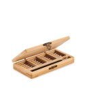 Set d'Outils Éco-responsables Personnalisé 24 Pièces BAMTOOL Matières : bambou Couleurs : bois