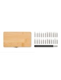Set d'Outils Éco-responsables Personnalisé 24 Pièces BAMTOOL Matières : bambou Couleurs : bois cadeau entreprise pas cher