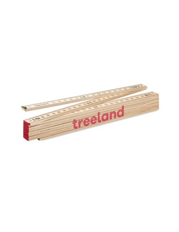 Règle de charpentier en bois  de 2m - ARA Matières : bois Couleurs : bois goodies publicitaire événementiel