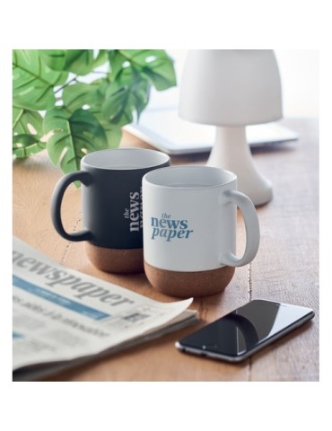 Tasse personnalisée en céramique mate et liège - MATT, cadeau idéal  Matières : grès Couleurs : blanc livraison express 24h 48h