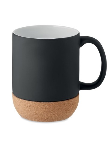 Tasse personnalisée en céramique mate et liège - MATT, cadeau idéal  Matières : grès Couleurs : noir personnalisable avec votre 