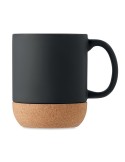 Tasse personnalisée en céramique mate et liège - MATT, cadeau idéal  Matières : grès Couleurs : noir goodies publicitaire événem