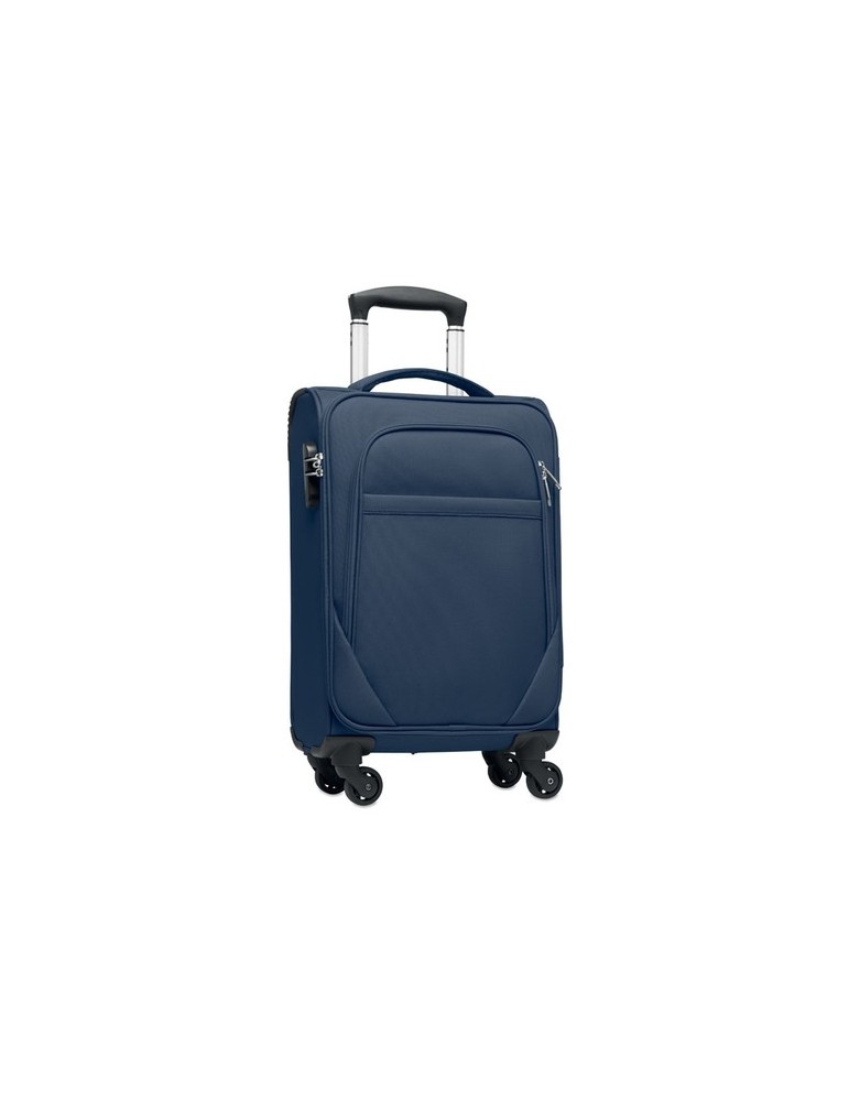 Valise cabine  personnalisée 600D - VOYAGE Matières : PET recyclé Couleurs : bleu