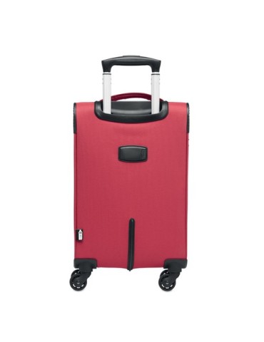 Valise cabine  personnalisée 600D - VOYAGE Matières : PET recyclé Couleurs : rouge objet promotionnel éco-responsable
