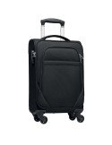 Valise cabine  personnalisée 600D - VOYAGE Matières : PET recyclé Couleurs : noir cadeau entreprise pas cher