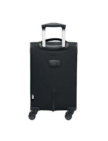 Valise cabine  personnalisée 600D - VOYAGE Matières : PET recyclé Couleurs : noir livraison express 24h 48h