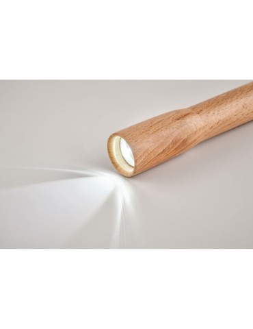 Torche Éco-responsable en Bois Téléscopique avec Lumière COB - TELES Matières : bois Couleurs : bois goodies publicitaire événem