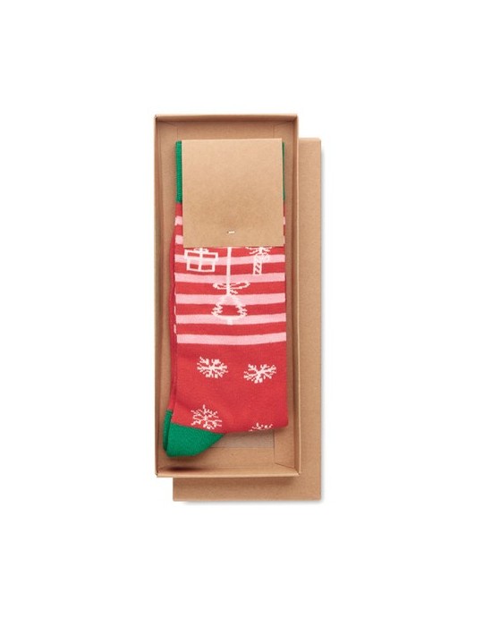 Chaussettes de Noël Joyful L - Écologiques et Festives