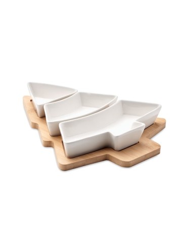 Plat de Service de Noël VIRAM en Bambou