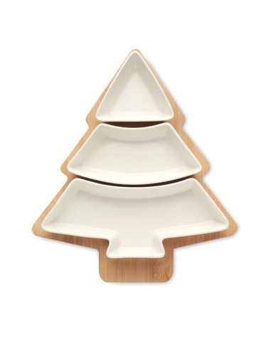 Plat de Service de Noël VIRAM en Bambou 2