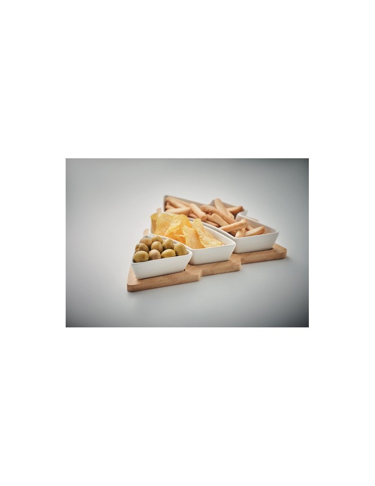 Plat de Service de Noël VIRAM en Bambou