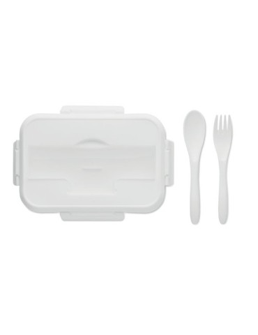 Lunch box  personnalisée avec couverts en PP - MAKAN objet promotionnel éco-responsable