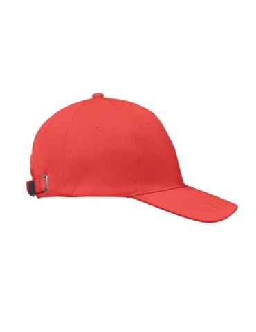 Casquette baseball 6 pans publicitaire BUFFALO Matières : coton Couleurs : rouge personnalisation sur mesure