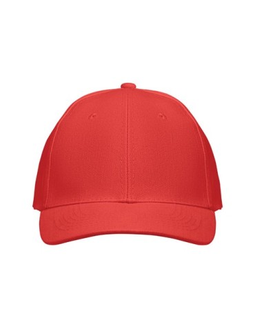Casquette baseball 6 pans publicitaire BUFFALO Matières : coton Couleurs : rouge marquage laser ultra précis
