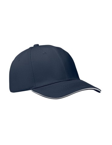 Casquette baseball 6 pans publicitaire BUFFALO Matières : coton Couleurs : blanc marquage laser ultra précis