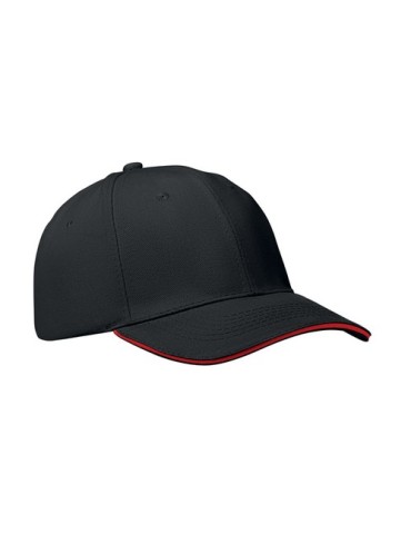 Casquette baseball 6 pans publicitaire BUFFALO Matières : coton Couleurs : noir cadeau collaborateur premium