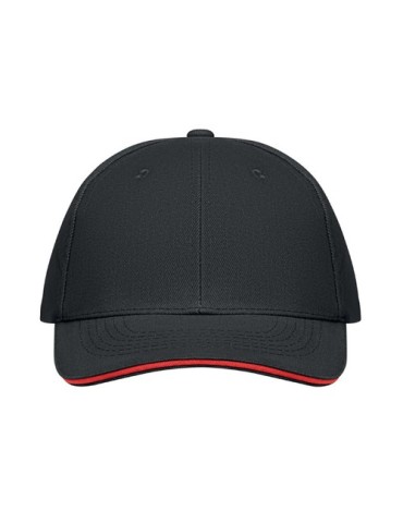 Casquette baseball 6 pans publicitaire BUFFALO Matières : coton Couleurs : noir impression logo haute qualité