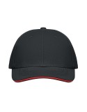 Casquette baseball 6 pans publicitaire BUFFALO Matières : coton Couleurs : noir impression logo haute qualité