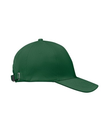 Casquette baseball 6 pans publicitaire BUFFALO Matières : coton Couleurs : vert foncé marquage couleur éclatante