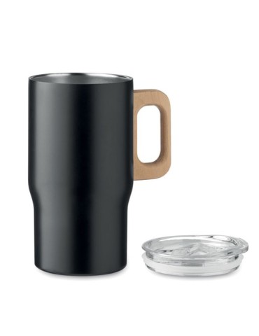 Gobelet double paroi personnalisé 350ml TUMBOO Couleurs : noir Matières : acier inoxydable recyclé marquage laser ultra précis