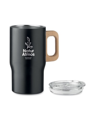 Gobelet double paroi personnalisé 350ml TUMBOO Couleurs : noir Matières : acier inoxydable recyclé cadeau collaborateur premium