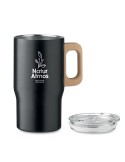 Gobelet double paroi personnalisé 350ml TUMBOO Couleurs : noir Matières : acier inoxydable recyclé cadeau collaborateur premium
