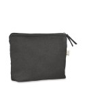 Sac cosmétique personnalisé 320 gr/m² - ELNAS Matières : coton recyclé Couleurs : noir cadeau entreprise pas cher