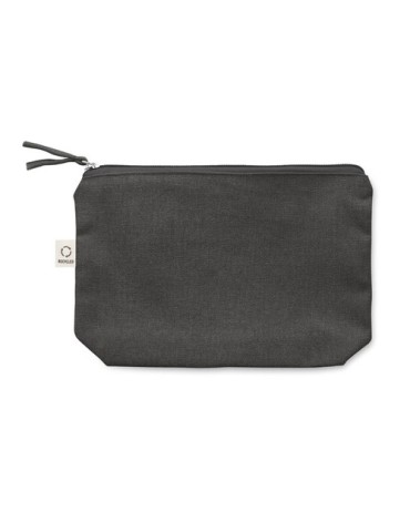 Sac cosmétique personnalisé 320 gr/m² - ELNAS Matières : coton recyclé Couleurs : noir goodies publicitaire événementiel