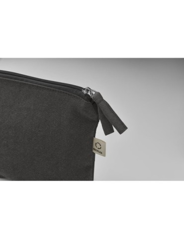 Sac cosmétique personnalisé 320 gr/m² - ELNAS Matières : coton recyclé Couleurs : noir accessoire événementiel unique