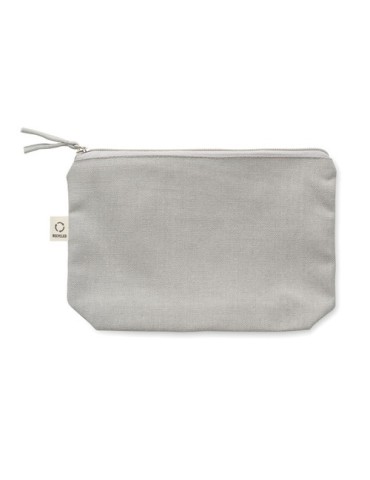 Sac cosmétique personnalisé 320 gr/m² - ELNAS Matières : coton recyclé Couleurs : gris marquage laser ultra précis
