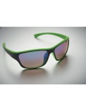 Lunettes de sport miroir UV400 personnalisées YUMA Matières : Polycarbonate (PC) Couleurs : vert citron cadeau affaires élégant