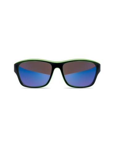 Lunettes de sport miroir UV400 personnalisées YUMA Matières : Polycarbonate (PC) Couleurs : vert citron goodies publicitaire dur