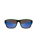 Lunettes de sport miroir UV400 personnalisées YUMA Matières : Polycarbonate (PC) Couleurs : vert citron goodies publicitaire dur