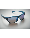 Lunettes de sport miroir UV400 personnalisées YUMA Matières : Polycarbonate (PC) Couleurs : turquoise accessoire événementiel un