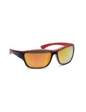 Lunettes de sport miroir UV400 personnalisées YUMA Matières : Polycarbonate (PC) Couleurs : rouge impression haute définition