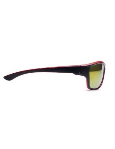 Lunettes de sport miroir UV400 personnalisées YUMA Matières : Polycarbonate (PC) Couleurs : rouge objet promotionnel éco-respons