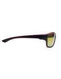 Lunettes de sport miroir UV400 personnalisées YUMA Matières : Polycarbonate (PC) Couleurs : rouge objet promotionnel éco-respons