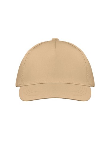Casquette baseball 5 pans publicitaire personnalisée BUZZ Matières : coton Couleurs : ivoire impression haute définition