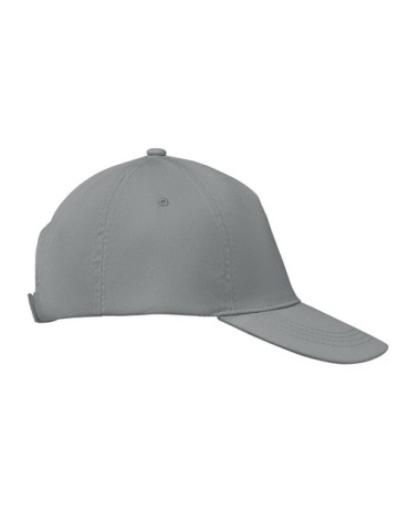 Casquette baseball 5 pans publicitaire personnalisée BUZZ Matières : coton Couleurs : gris objet promotionnel éco-responsable