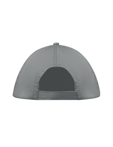Casquette baseball 5 pans publicitaire personnalisée BUZZ Matières : coton Couleurs : gris objet publicitaire robuste