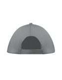 Casquette baseball 5 pans publicitaire personnalisée BUZZ Matières : coton Couleurs : gris objet publicitaire robuste